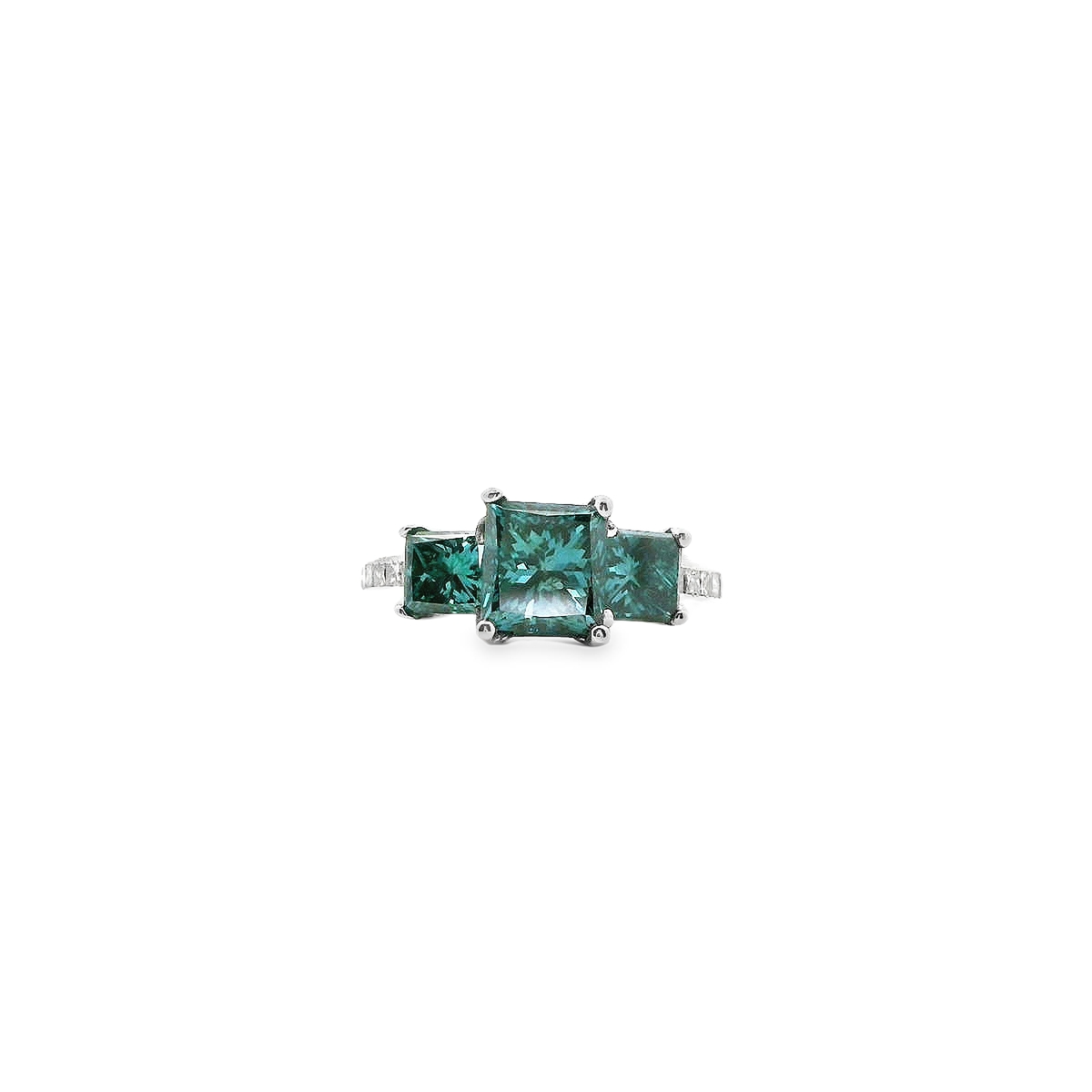 14K BLUE DIA RING 3.00CTW 82995