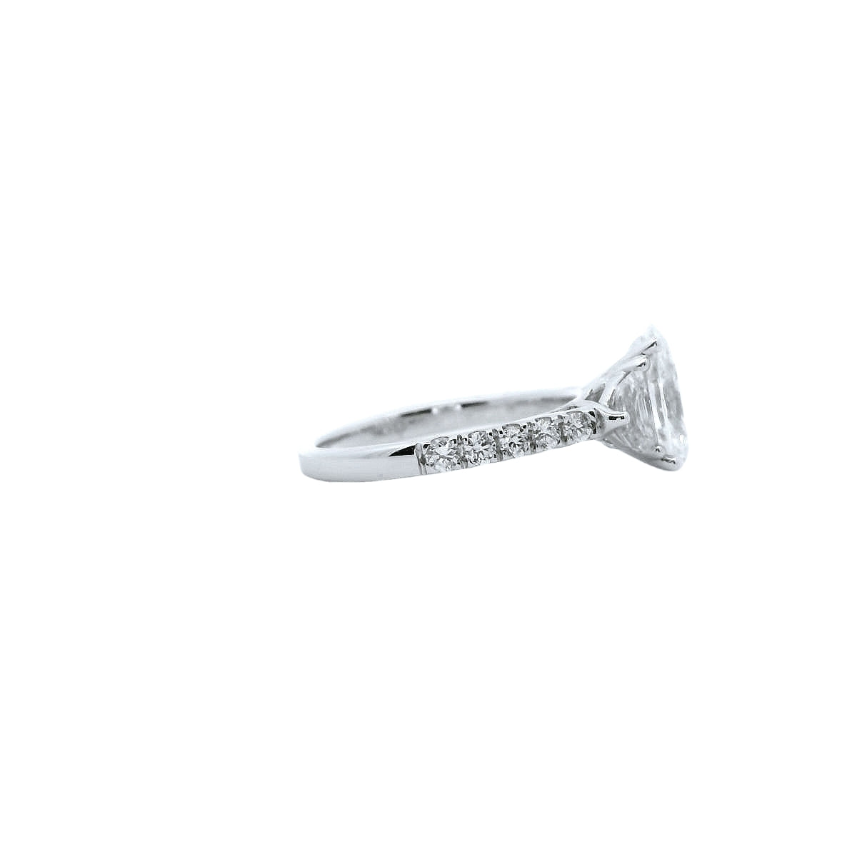 14K WG 3.00CT RD/OVAL/HM DIA LDS RINGS SI OVAL - 2CT **LCD**