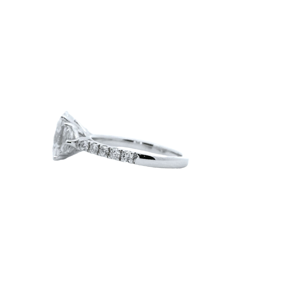 14K WG 3.00CT RD/OVAL/HM DIA LDS RINGS SI OVAL - 2CT **LCD**