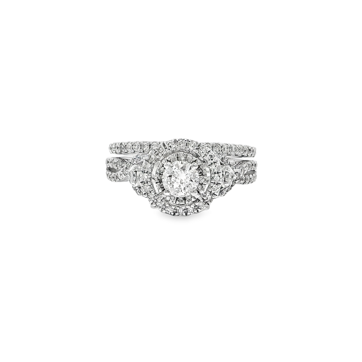 10K DIA RING SET 1.40CTW 82600 2PC