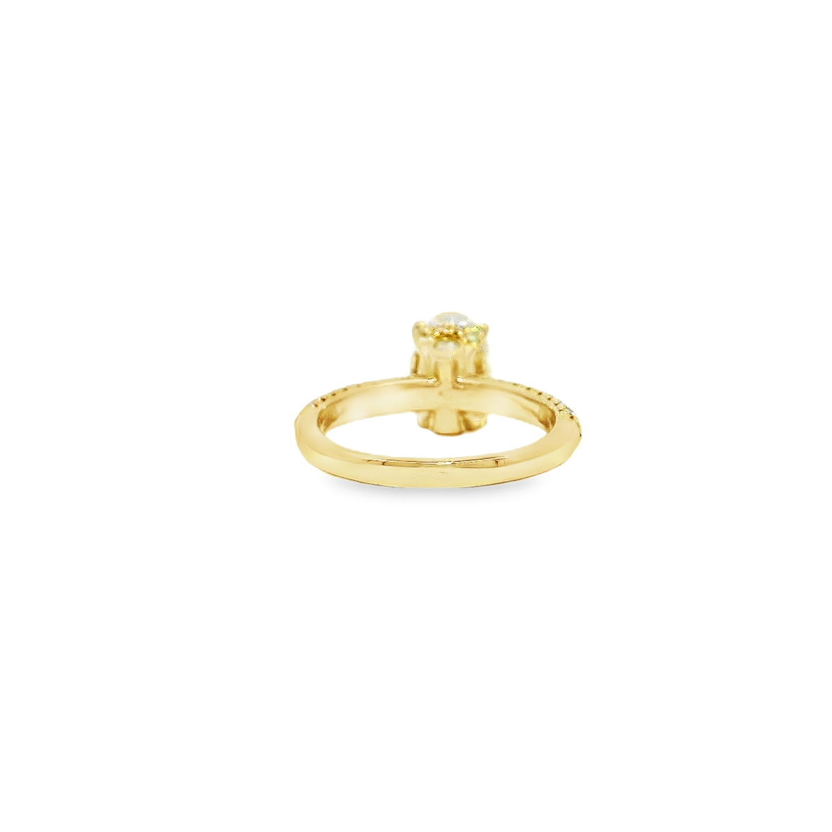 14K YG 2.75CT RD DIA LDS RINGS SI OVAL - 2CT **LCD**