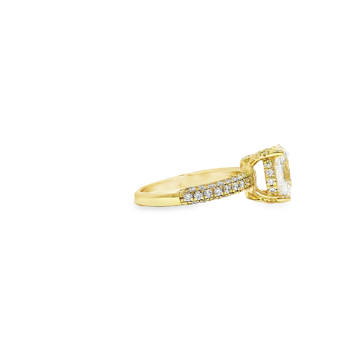 14K YG 2.75CT RD DIA LDS RINGS SI OVAL - 2CT **LCD**