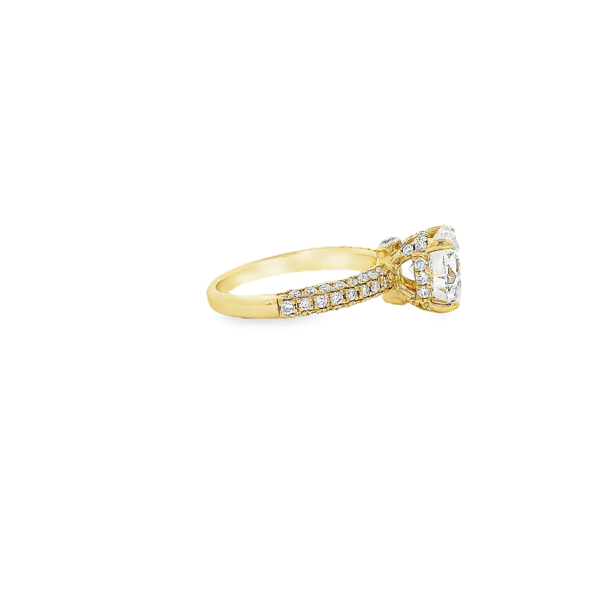 14K YG 3.75CT RD DIA LDS RINGS SI RD - 3CT **LCD**