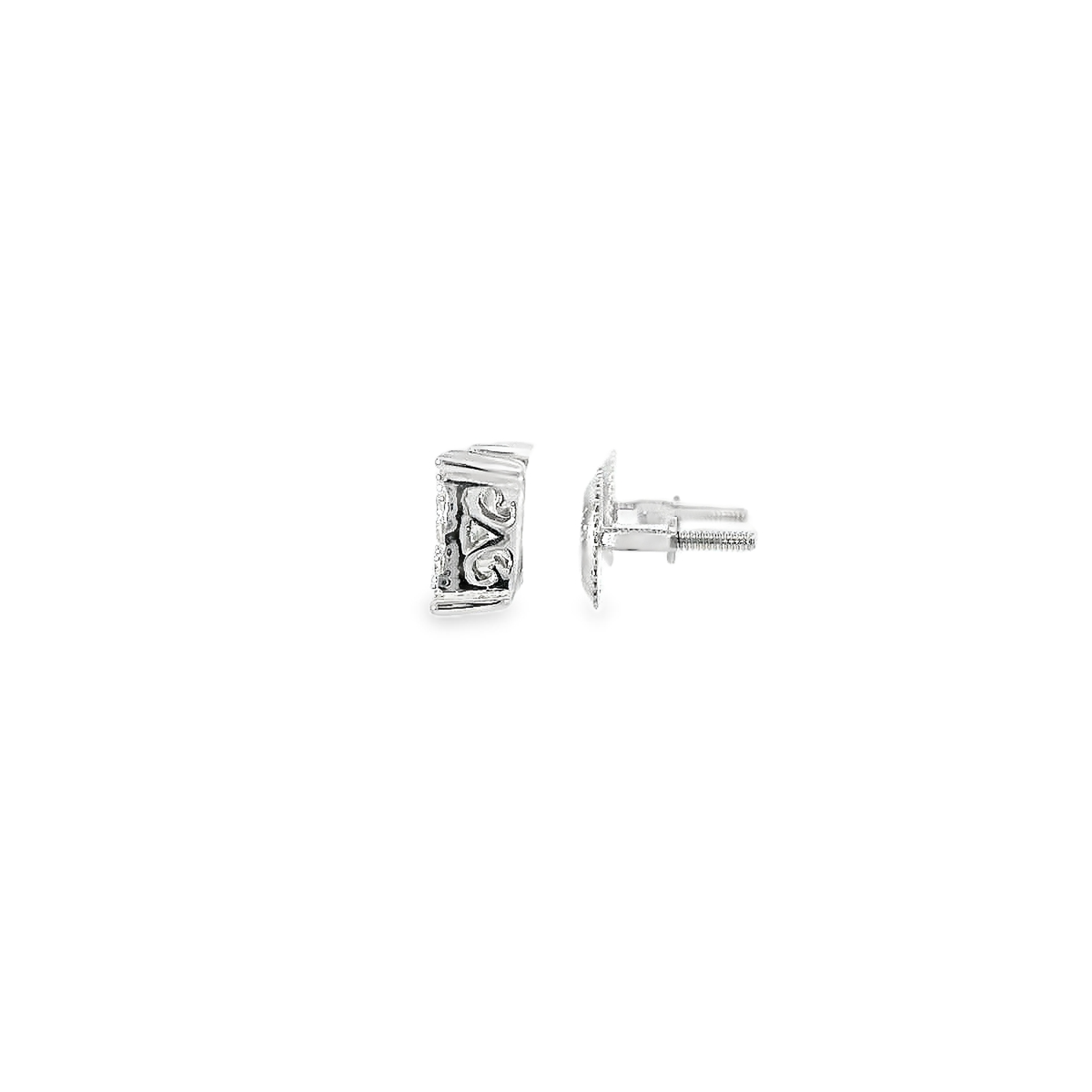 10KT WG 1/2CTW DIAMOND CLUSTER EARRINGS 162363