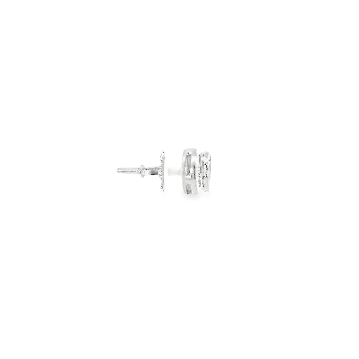 14KT WG 1/4CTW DIAMOND CLUSTER EARRINGS 119164