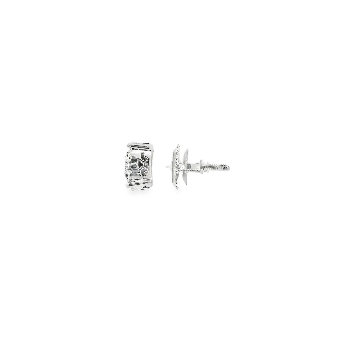 10KT WG 1/4CTW DIAMOND CLUSTER EARRINGS 162349