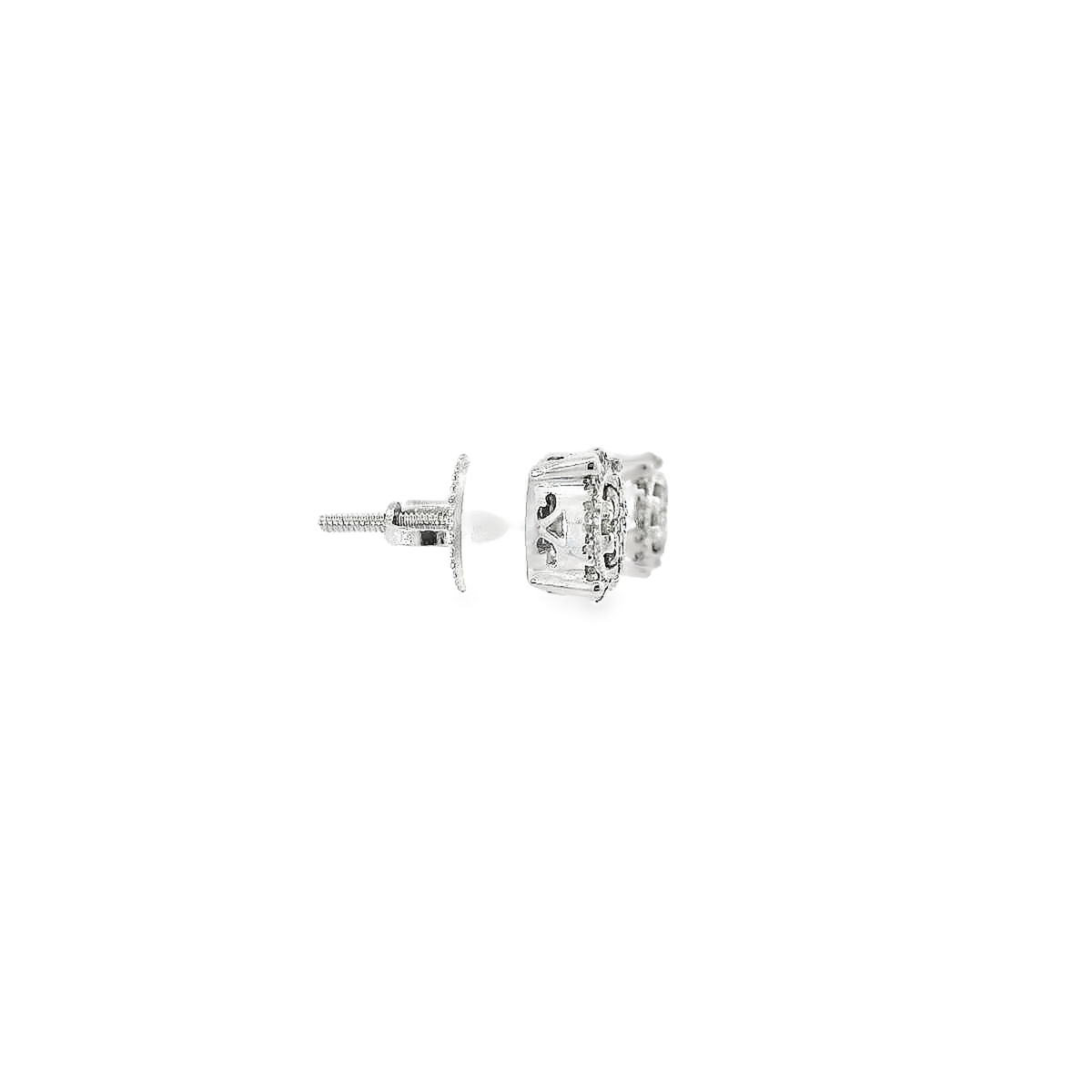 10KT WG 1/4CTW DIAMOND CLUSTER EARRINGS 162349
