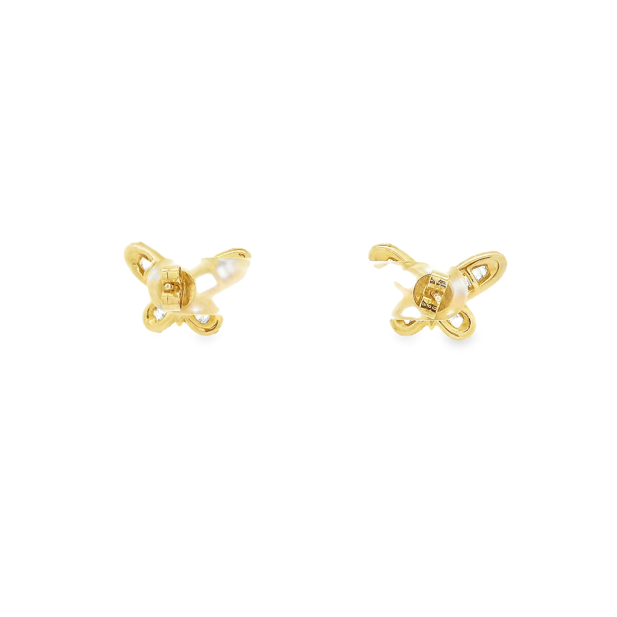 14K BUTERFLY STUDS 1.35CTW VVS/EF 82900