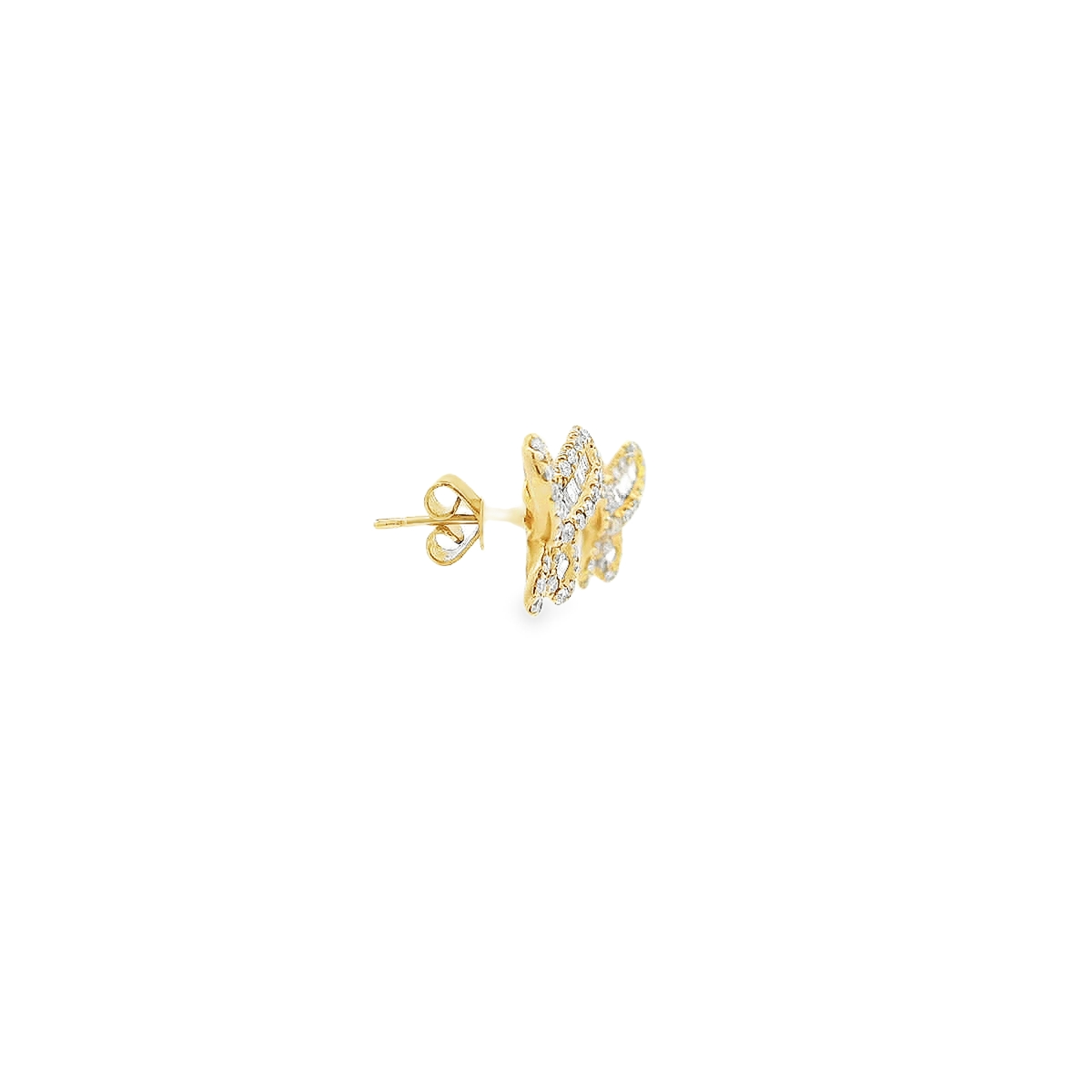 14K BUTERFLY STUDS 1.35CTW VVS/EF 82900