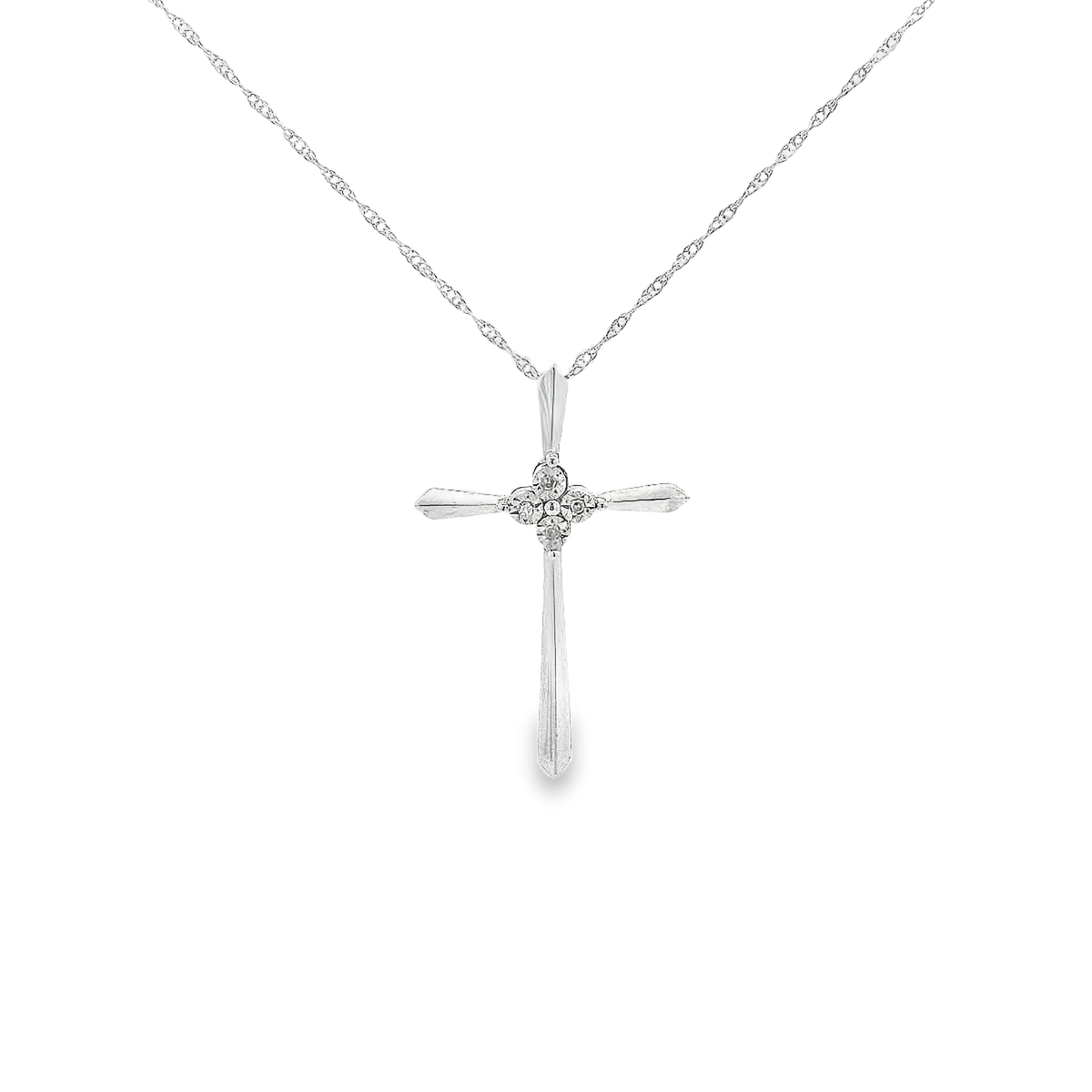 10K DIA CROSS 82100 0.10-0.25CTW (Pendant+Necklace)