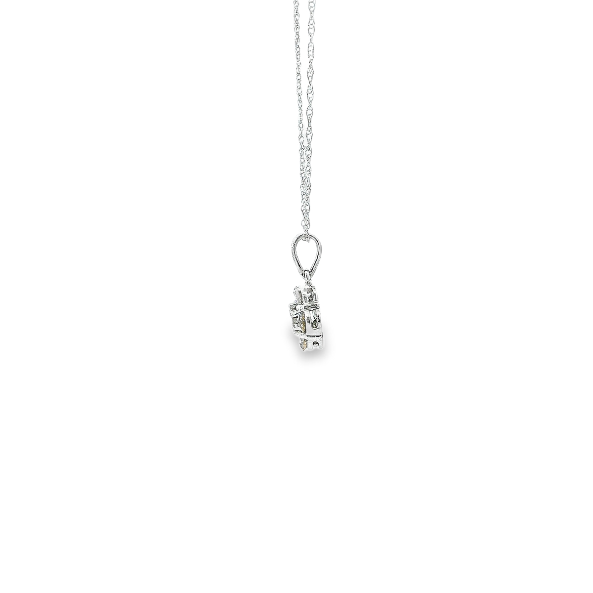 14K 0.75CTW DIA FLOWER PENDANT WG 82350 (Pendant)
