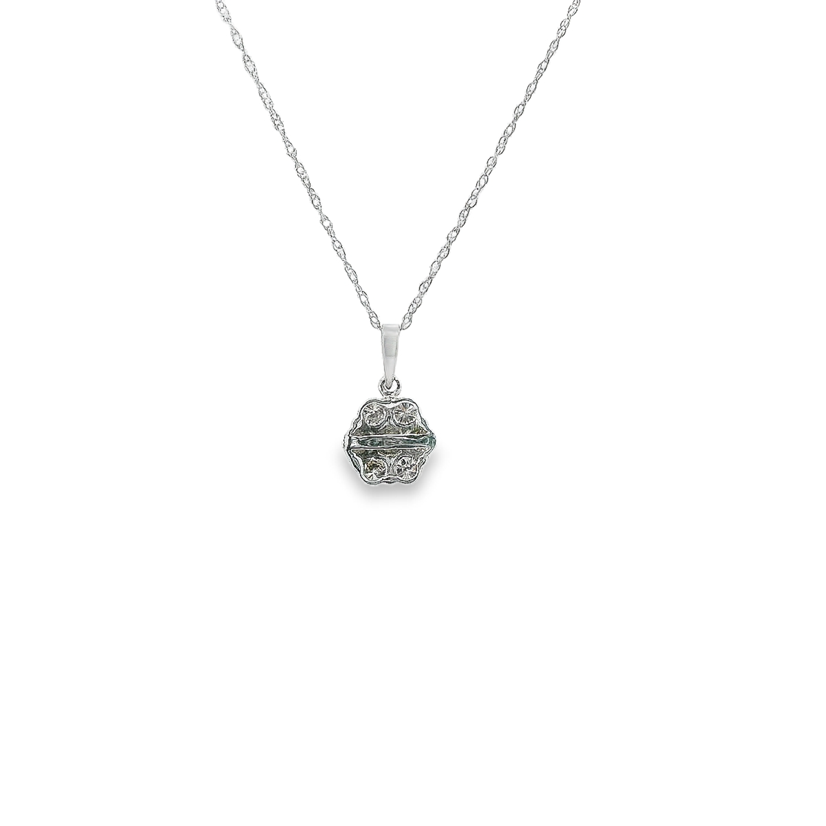 14K 0.75CTW DIA FLOWER PENDANT WG 82350 (Pendant)