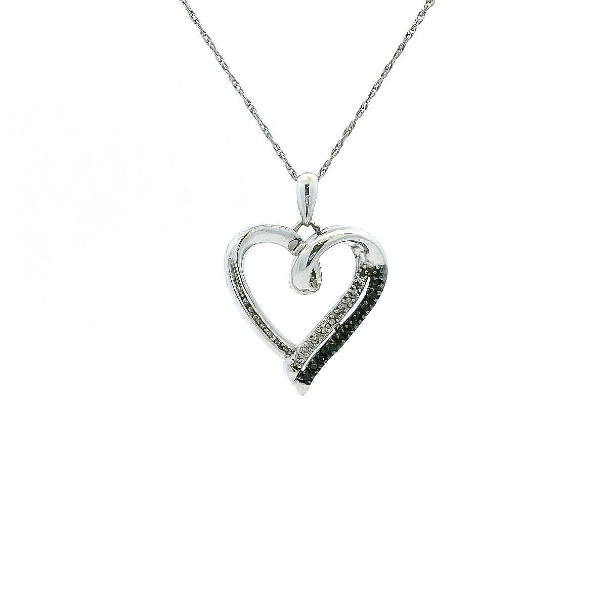 10K HEART DIAMOND PENDANT 0.20CTW 82120 (Pendant+Necklace)