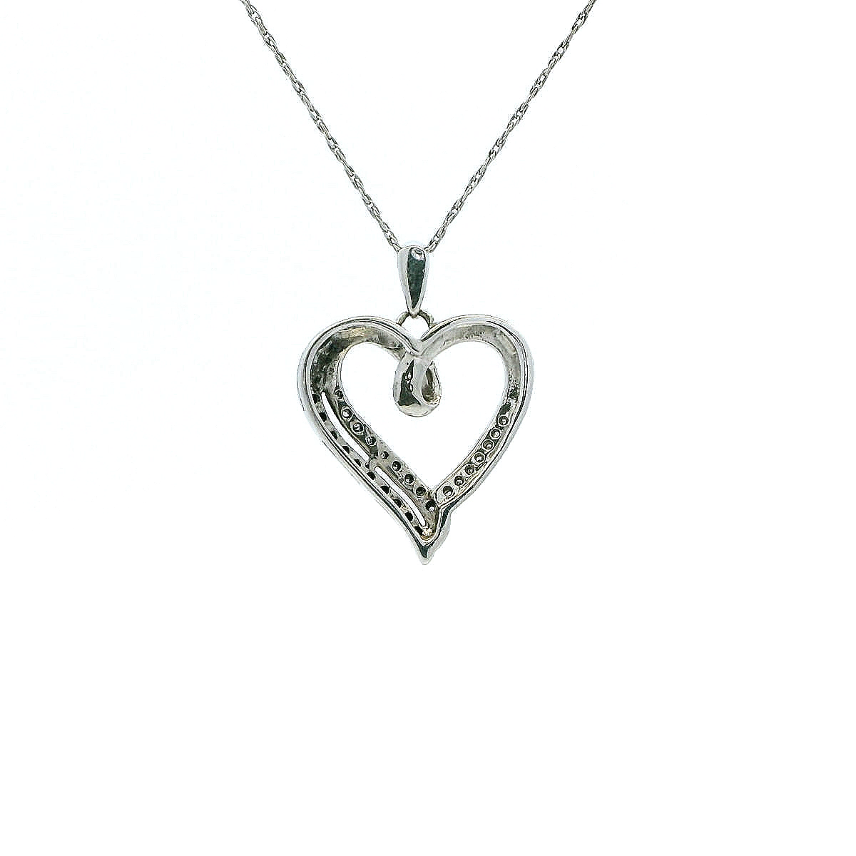 10K HEART DIAMOND PENDANT 0.20CTW 82120 (Pendant+Necklace)
