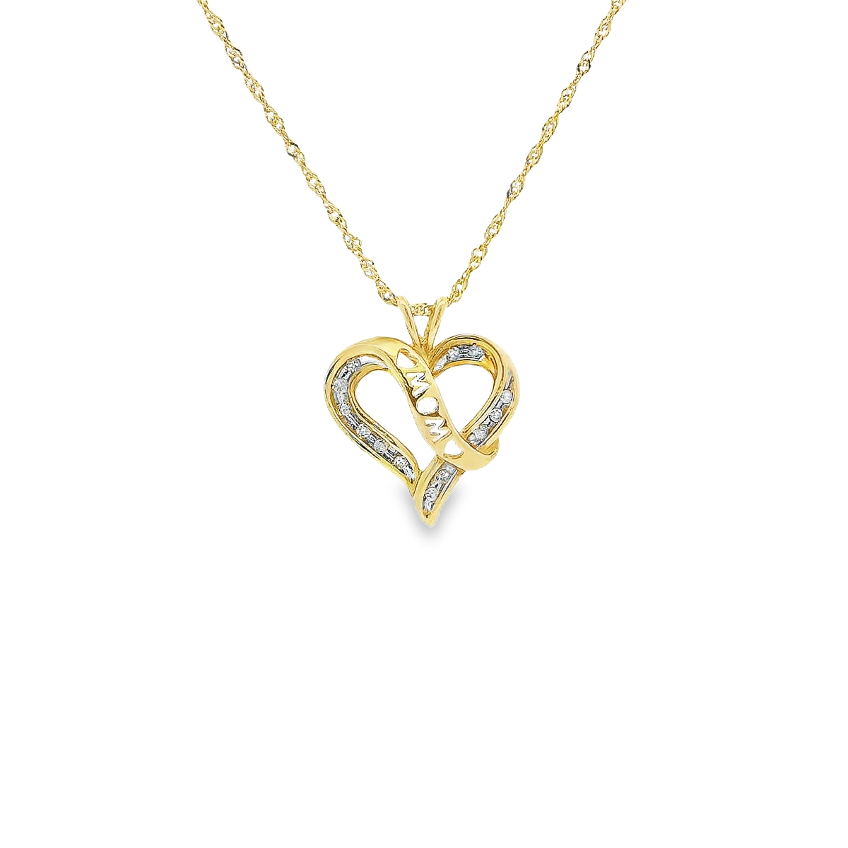 10K HEART DIAMOND PENDANT 0.20CTW 82120 (Pendant+Necklace)