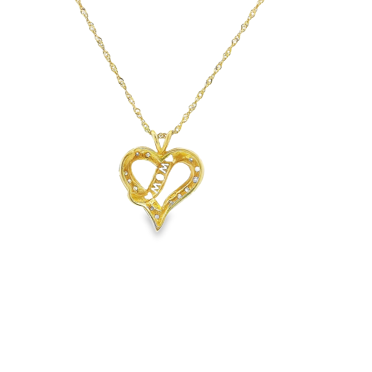 10K HEART DIAMOND PENDANT 0.20CTW 82120 (Pendant+Necklace)
