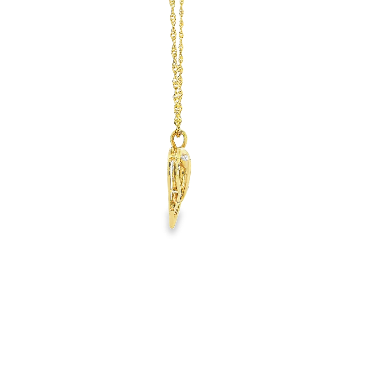 10K HEART DIAMOND PENDANT 0.20CTW 82120 (Pendant+Necklace)