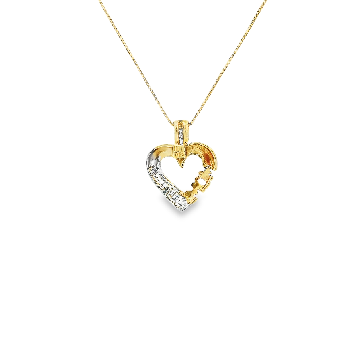 10K HEART DIAMOND PENDANT 0.20CTW 82120 (Pendant+Necklace)