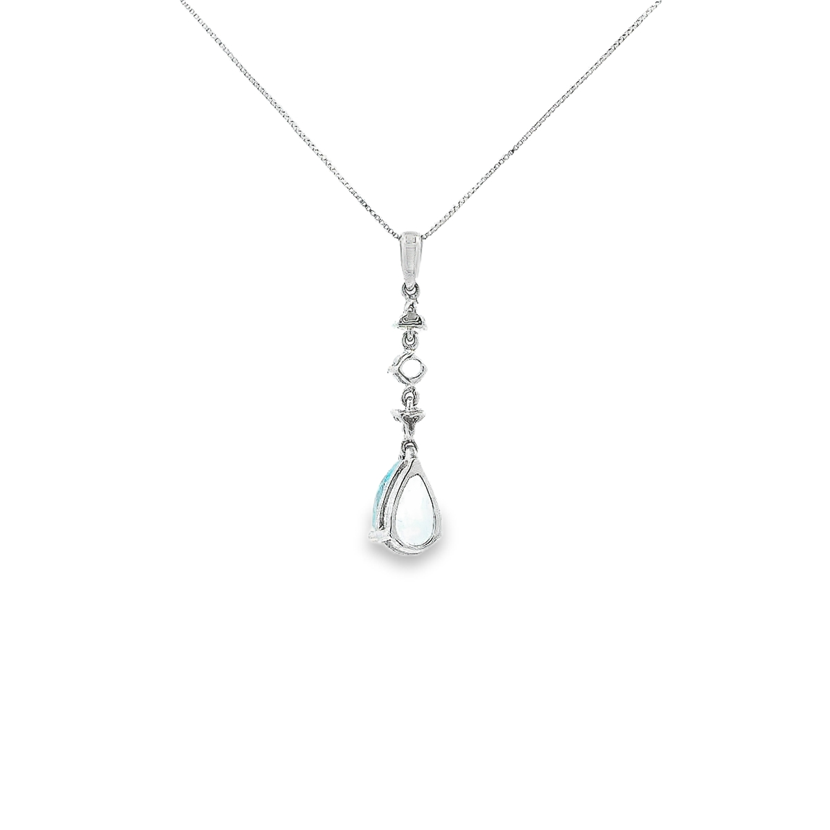 14K TOPAZ PENDANT & DIAMONDS 82150 (Pendant+Necklace)