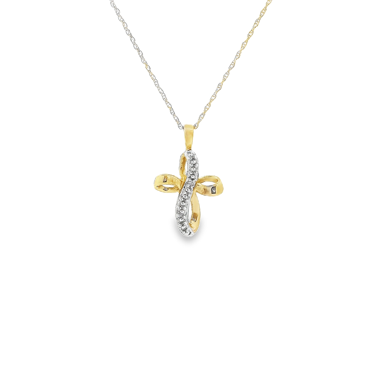 10K DIA CROSS 82100 0.10 - 0.25CTW (Pendant+Necklace)
