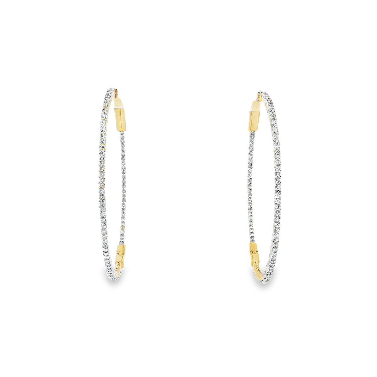 14K DIAMOND HOOPS 1.35CTW 821130