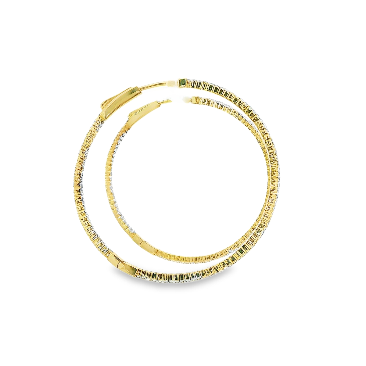 14K DIAMOND HOOPS 1.35CTW 821130
