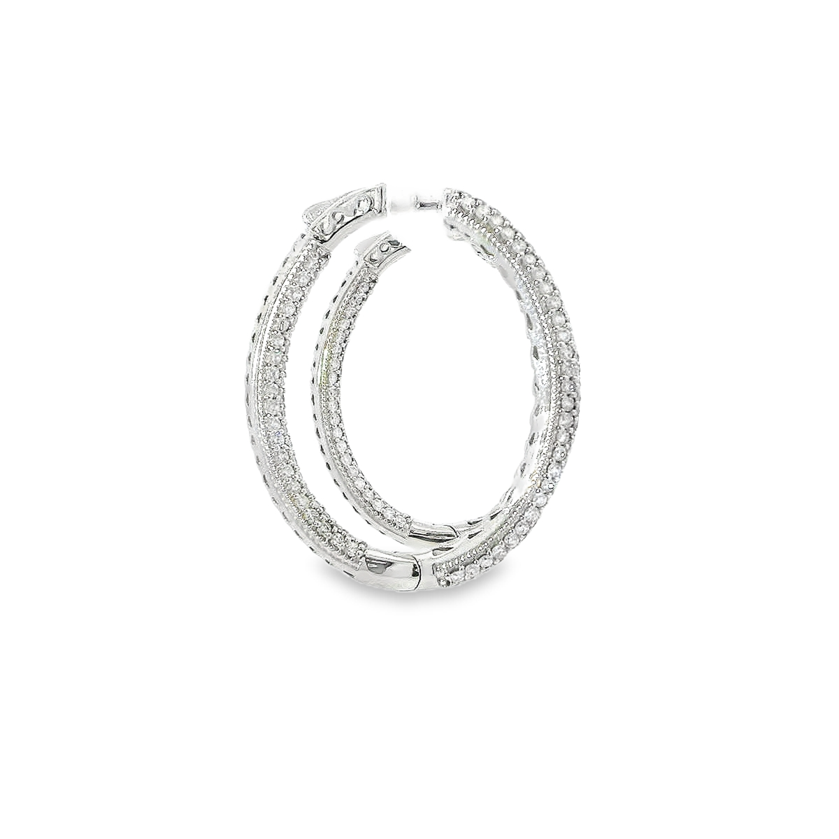 10K DIAMOND HOOPS 4.00CTW 821600