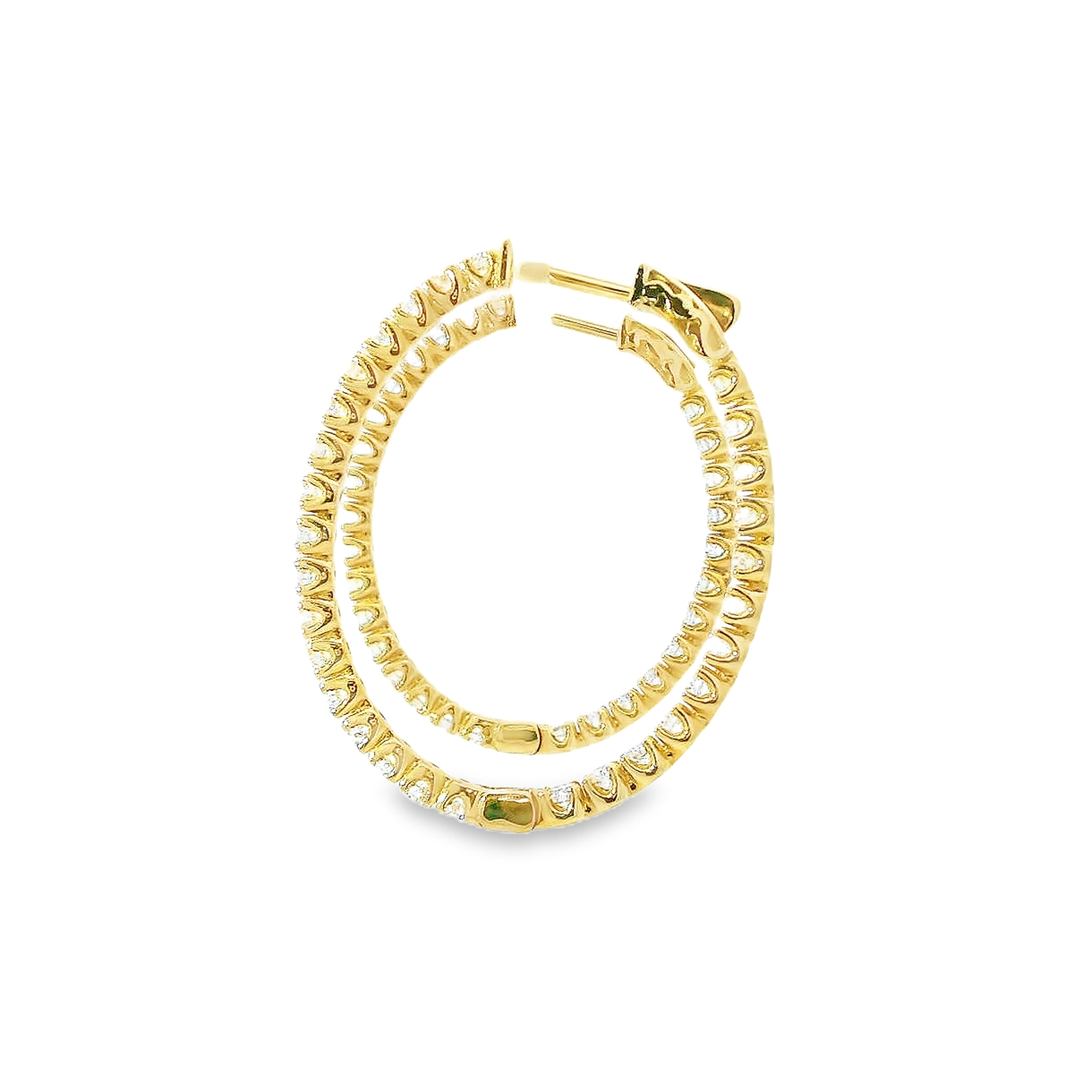 14K GOLD DIAMOND HOOPS 4.17CTW 822600