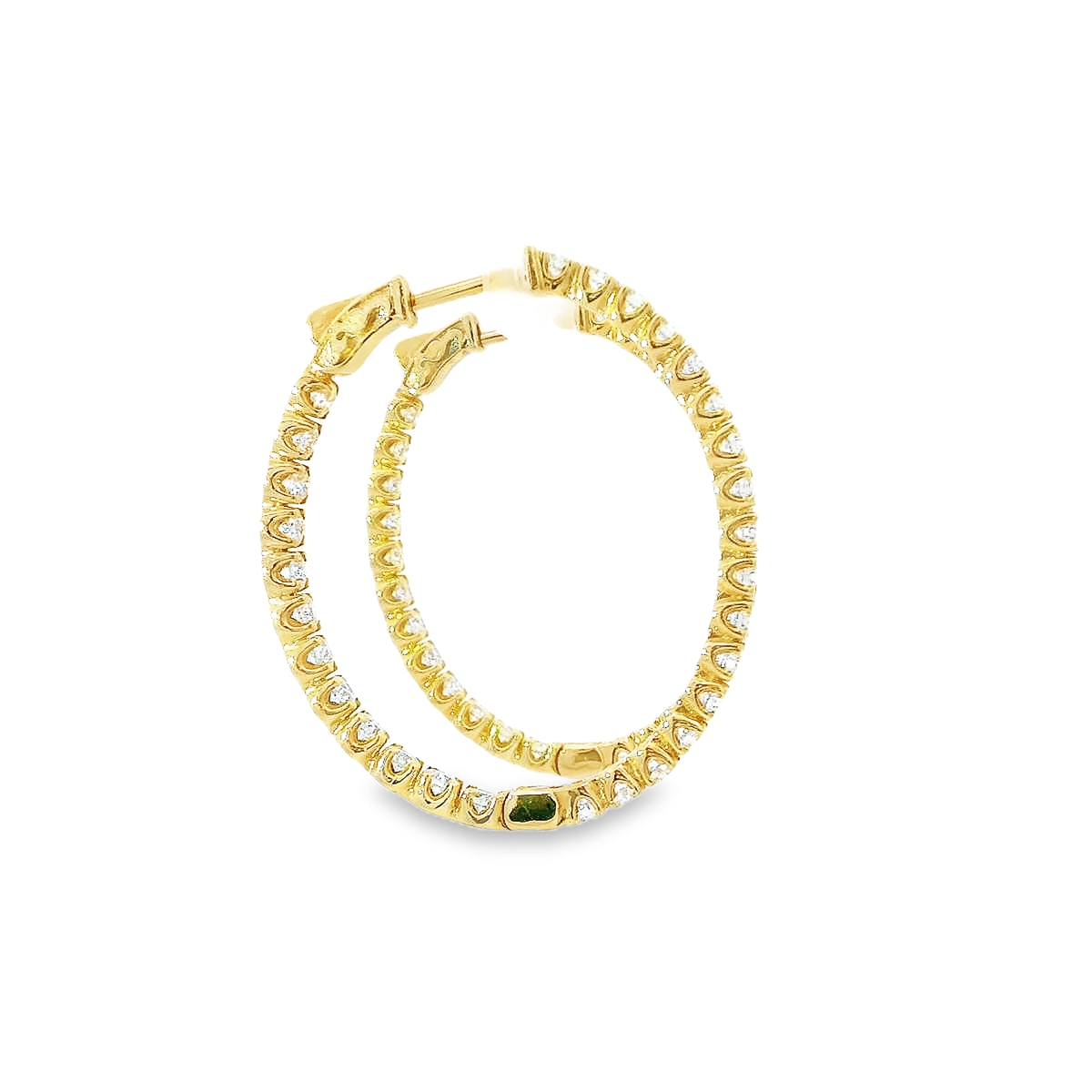 14K GOLD DIAMOND HOOPS 4.17CTW 822600