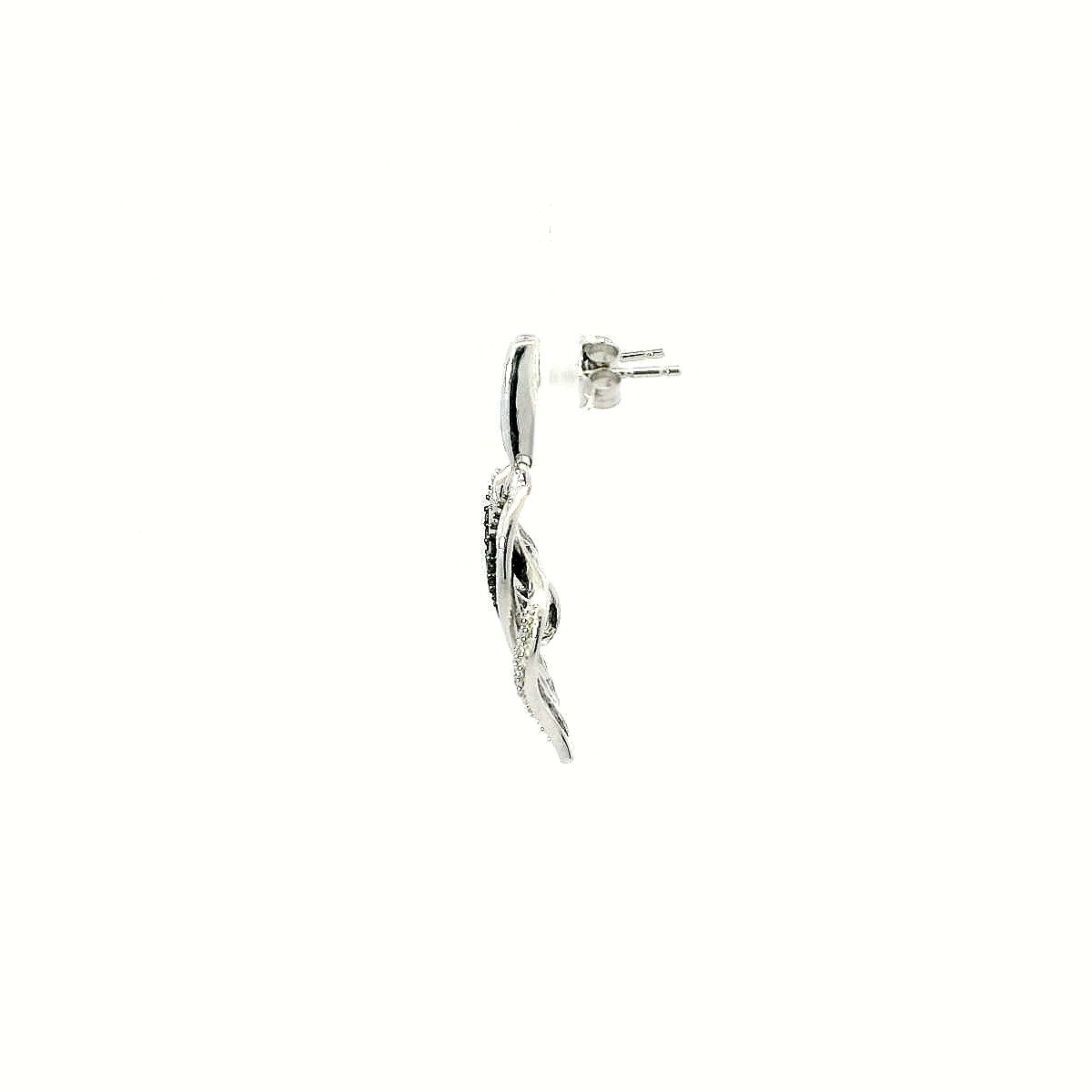 10K BLACK DIAMOND EARRINGS