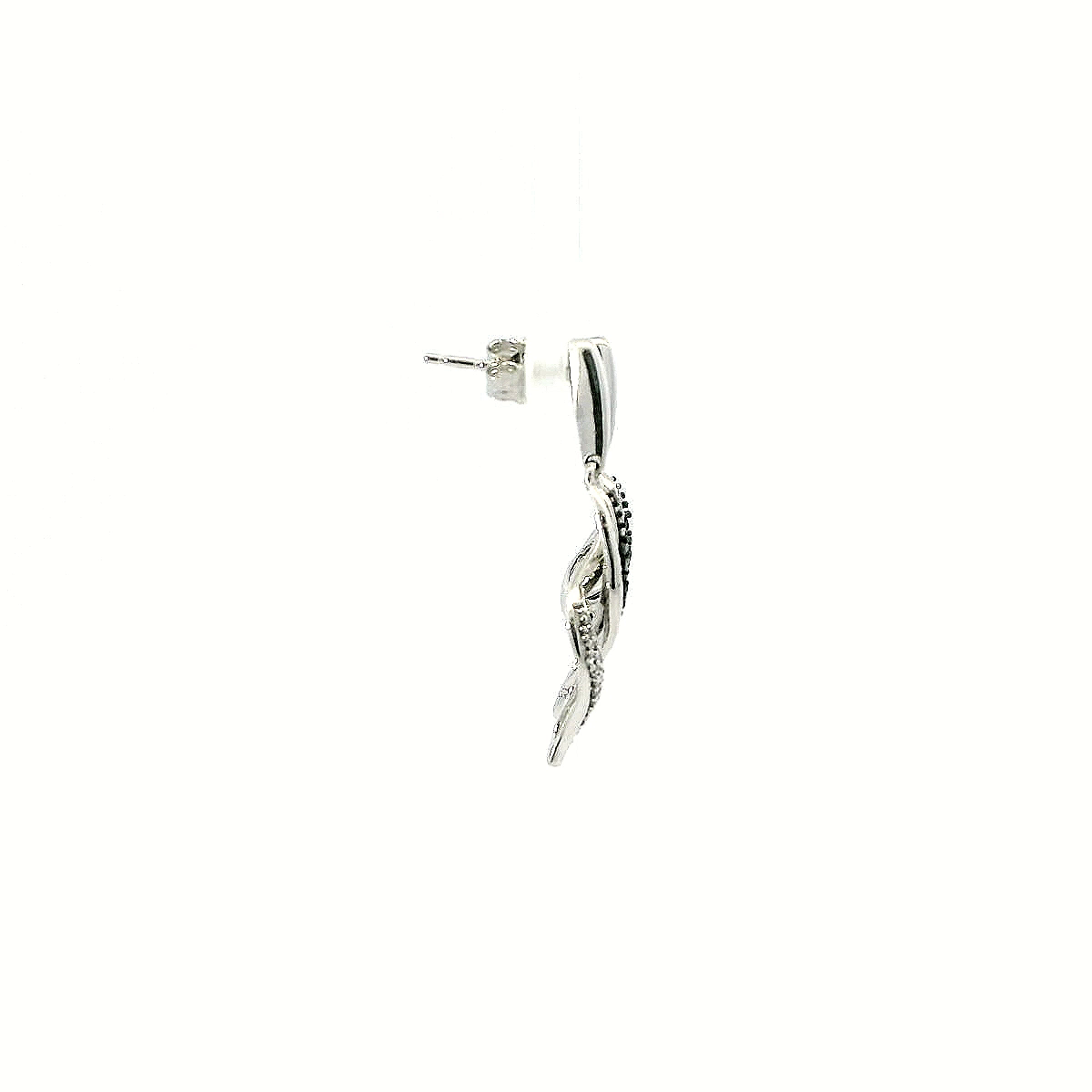 10K BLACK DIAMOND EARRINGS
