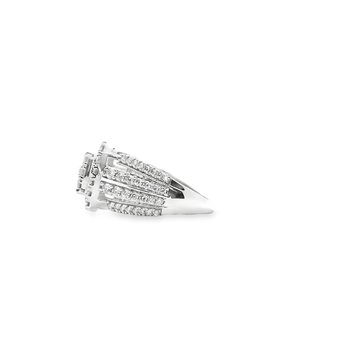 14K DIAMOND RING PAVE WITH HALO 2.00CTW