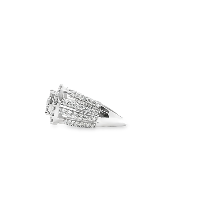 14K DIAMOND RING PAVE WITH HALO 2.00CTW