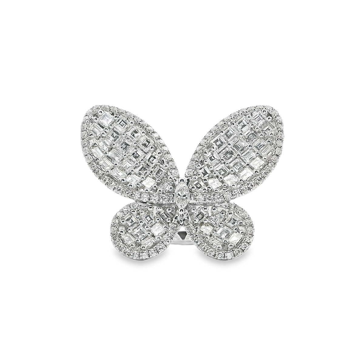18K DIA RING 2.00CTW - BUTTERFLY RING