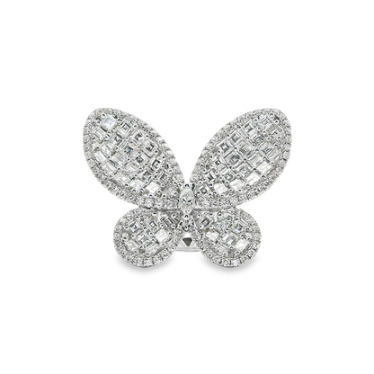 18K DIA RING 2.00CTW - BUTTERFLY RING