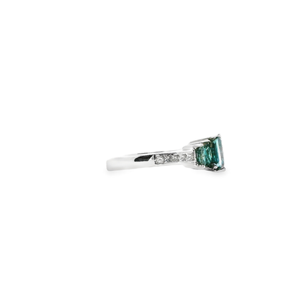 14K BLUE DIA RING 3.00CTW 82995