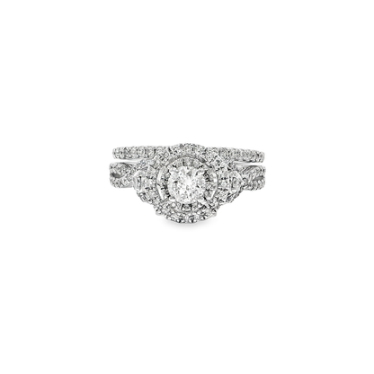 10K DIA RING SET 1.40CTW 82600 2PC