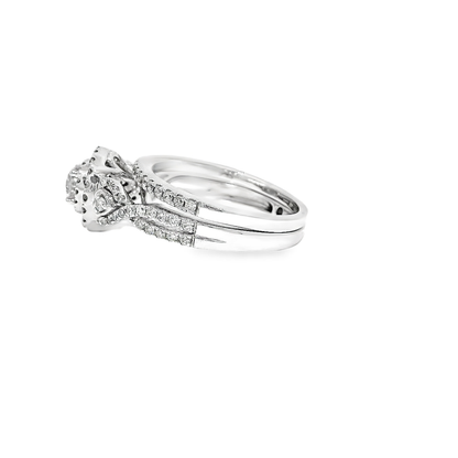 10K DIA RING SET 1.40CTW 82600 2PC