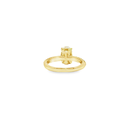 14K YG 2.75CT RD DIA LDS RINGS SI OVAL - 2CT **LCD**