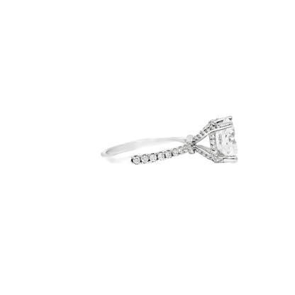 14K DIA RING 4.01 CTW/3. 01CTR VVS2/G GIA