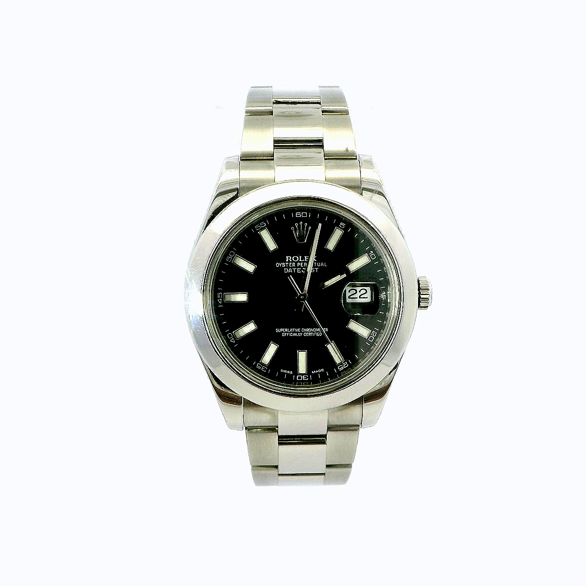 Elegant Rolex Watch with Black Dial