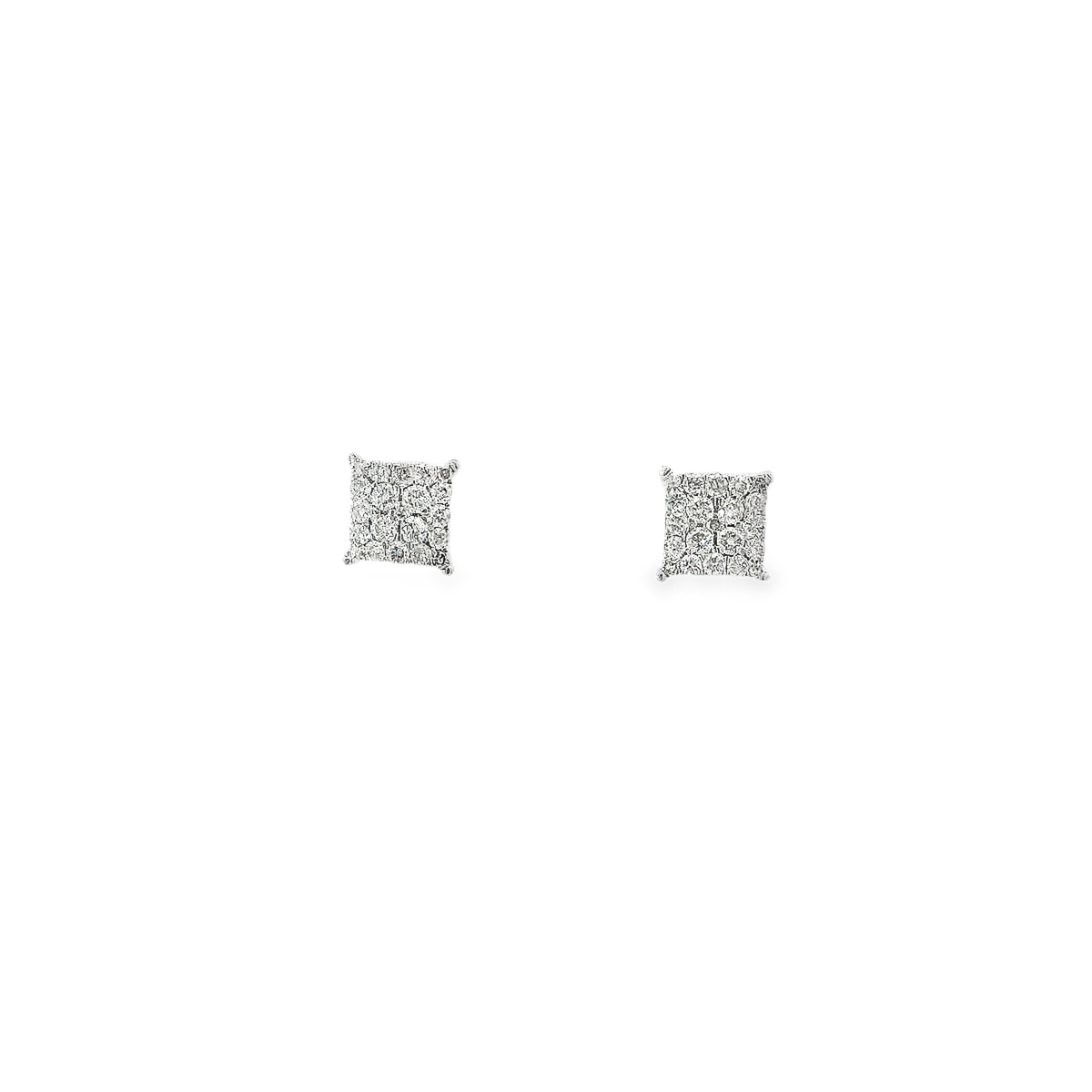 14K WG 1/2CTW DIAMOND CLUSTER EARRINGS 162361
