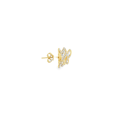 14K BUTERFLY STUDS 1.35CTW VVS/EF 82900