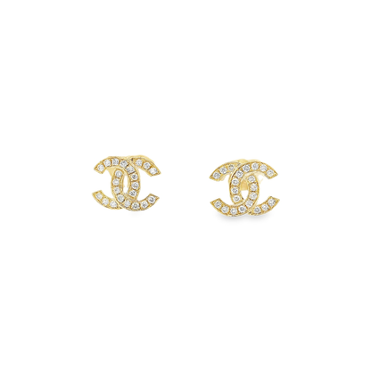 18K DIAMOND CHANNEL EARRINGS