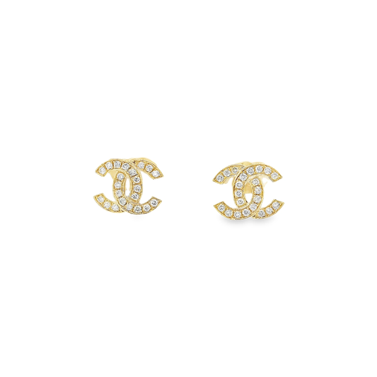 18K DIAMOND CHANNEL EARRINGS