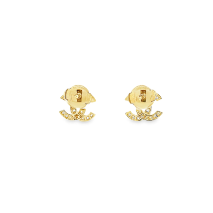 18K DIAMOND CHANNEL EARRINGS
