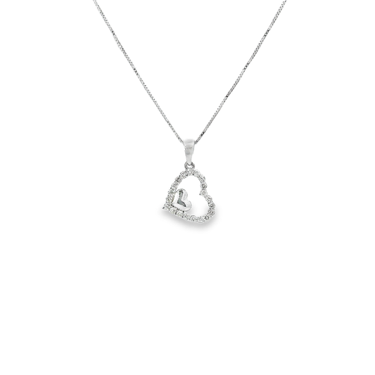 10K DIAMOND HEART 0.35CTW 82200 (Pendant+Necklace)