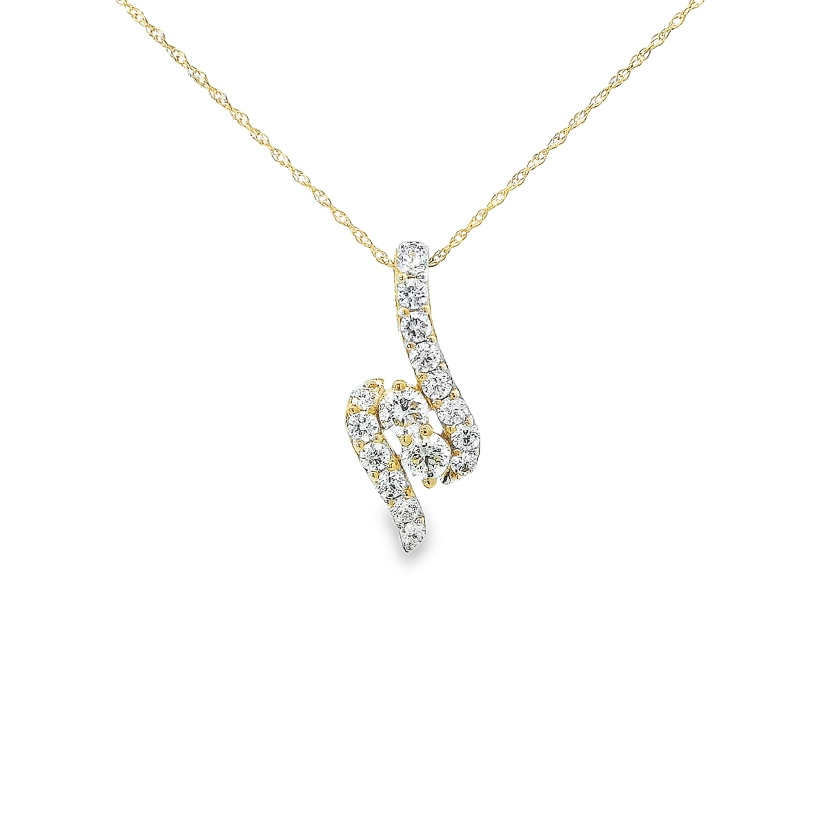 14K DIAMOND PENDANT "LOVE" 2.00CTW 82750 (Pendant+Necklace)