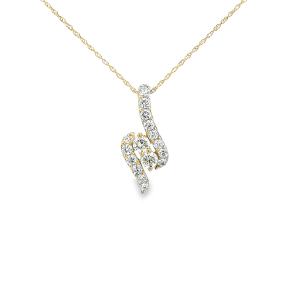 14K DIAMOND PENDANT "LOVE" 2.00CTW 82750 (Pendant+Necklace)