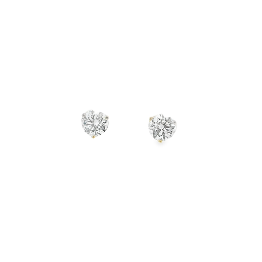 14K YG 2.00CT RD DIA STUDDS VS/SI **LCD/SPL**